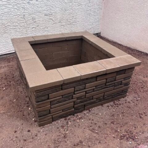 Large square concrete planter, modern outdoor garden decor, versatile plant container